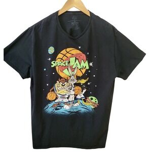 Space Jam T-Shirt Unisex Black‎ Grunge Streetwear XL 100% cotton